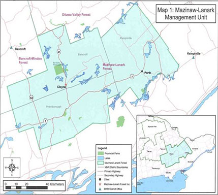 Mazinaw-Lanark Management Unit Map