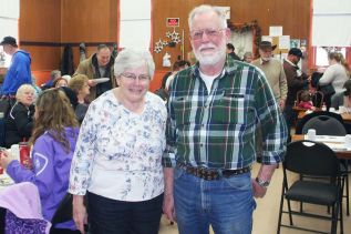 Two of the organizers, Vera Shepherd and Dave Kuhn, at The Perth Road Maple Syrup Festival last Saturday. Photo/Craig Bakay