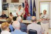 Central Frontenac Mayor Frances Smith had the audience’s attention on several topics at the annual Sharbot Lake Property Owners Association meeting Saturday in Sharbot Lake. Photo/Craig Bakay