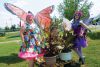 Debbie Lovegrove and Lily the Fairy strike a pose with Asselstine Hardware&#039;s butterfly float ornament