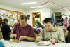 Brian and Zack enjoy a roast beef dinner at the 18th anniversary of the regular Wednesday Community Drop In at St. Andrew&#039;s Anglican church in Sharbot Lake that took place on October 15.   