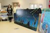 New murals by Christina Faiers, Linda Rush and Richard Emery were unveiled at the North Frontenac Council meeting last Friday. A fourth mural, by Kayla Newman, wasn’t quite ready for the unveiling. Photo/Craig Bakay