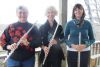 Flutists l-r Debbie Twiddy, Anne Archer and Melanie Fyfe are hoping to start a local chamber ensemble