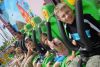 Jamboree goers buckle up at the new midway ride “Surf&#039;s Up” at the 63rd annual Verona Lions Lions Jamboree on June 6