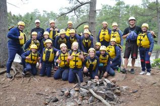 he Cloyne cadets on their year end trip white water rafting with Wilderness Tours.