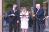 Wayne Robinson and son Matthew Robinson with mayor Janet Gutowski cut the ribbon as the torch was passed from father to son at W.A Robinson Asset Management and Pillar Financial in Sharbot Lake