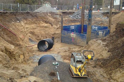 The hole at the junction of Bedford Rd., George Street and Portland Ave. in Sydenham