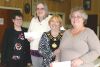 Coun. Cindy Kelsey and Mayor Frances Smith presented cheques to Peggy Hurley representing Connections Adult Learning Centre and Janet Barr representing The Treasure Trunk — Community Living North Frontenac that were raised in this year’s Frontenac Heritage Festival Polar Bear Plunge. The Treasure Trunk received $3,123.33, the Learning Centre $1,388.08 and the Volunteer Fire Department $2014.08. Photo/Craig Bakay