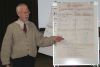 Norm Hart explains one version of proportional representation at a discussion group last week in Sharbot Lake. Photo/Craig Bakay