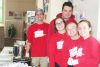 The red-shirt volunteers served up 21 flavours at the 12th annual Vision Soup fundraiser in Sydenham on the weekend. Photo/Craig Bakay