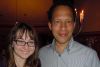 Young writer Hannah Ellsworth with award-winning author Lawrence Hill at Wintergreen Studios