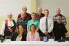 members of the CL-NF board, front row Tabitha Gibeault, Betty-Anne Blyth; middle row: Paddy O&#039;Connor (doubling as the town crier), Vernon Hermer, Patty Hallgren, Dean Walsh (executive director), David Yerxa; back row Mark Hudson, Bob Miller, Paul Vanden Engel