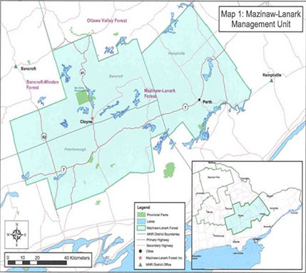 Mazinaw-Lanark Management Unit Map