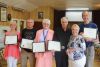 Roy and Joan Shepherd, Rev. Jean Brown, Ron Hollywood, Mayor Francis Smith, Bill Powers