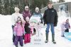 County Warden and acting champion of the KFL&amp;A&#039;s Healthy Kids Community Challenge, Frances Smith, with South Frontenac Mayor Ron Vandewal and participants at the Family Day in the Frontenacs event at the Frontenac Community Arena in Piccadilly. Courtesy Paul Walsh.