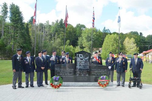 Members of the Northbrook Legion Br. 328, at the Cenotaph unveiling