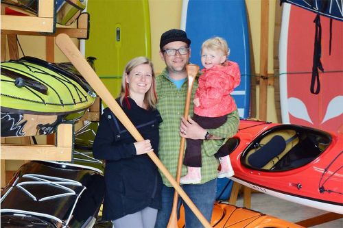 Still life with Kiley, Zack, Lila and Kayaks