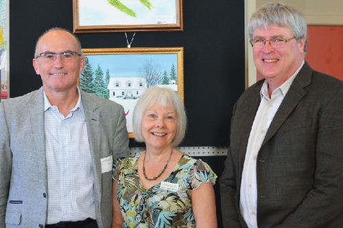 Dr. Muscedere, SFCS Board Chair Susan Ward-Moser, and David Townsend