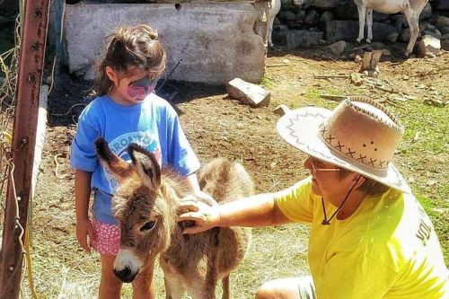 Taylor Smith from Toronto (girl), Wendy Parliament & Hanny (donkey foal)