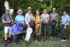 Bio-Blitzers with Anne Robertson and Kate Laird (4th and 5th from left) at the Bailey/Sutherland Conservation Reserve near Desert Lake