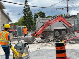 George Street Work As Town Hall Renovation Nears Completion