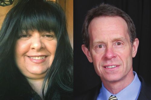 (L) Marlene McLean (R) Councillor Ken Hook