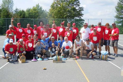 Over 30 ice stock (Eisstock) players competed at Harrowsmith's Centennial Park at a Canadian Ice Stock Federation event that was hosted by the Kingston and Area Ice Stock Club, whose many members are residents of South Frontenac