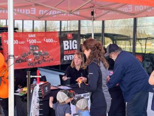 Customers celebrated the ‘Big Orange Event’ at the Hartington Equipment Open House.
