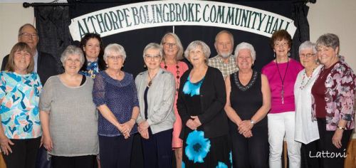 Left to right: Margaret Miller, Byron Turner, Ann Bellefeuille, Samantha Hazen-Armstrong, Rhonda Aisbitt, Freda Russell, Lynne Lang, Pat Hough, Rick Greenstreet, Marcie Sully, Arlie Norris, Janet Gray, Joyce Fleming