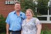 Harold Smith and Nicki Gowdy received their Barry C. O’Connor awards at Prince Charles Public School’s final assembly for the 2017-2017 school year on Monday. Photo/Craig Bakay