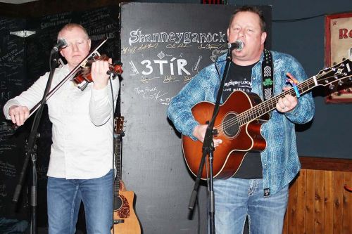 Shawn McCullough, backed by Wade Foster on fiddle, entertained a sold-out audience at The Crossing Pub in Sharbot Lake Saturday night. East Pointers come to The Crossing Feb. 13