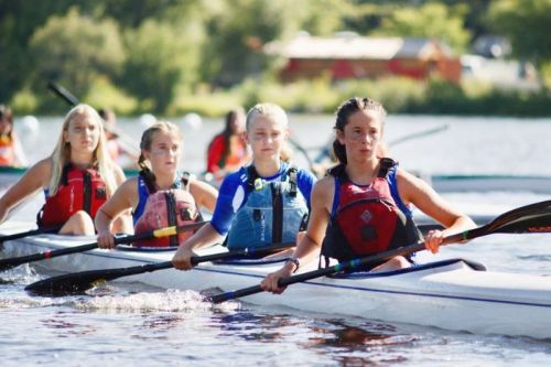 Paige Bowes, Heidi Neff, Honour McQuay and Neala Anger came in 4th in Eastern Ontario District regatta C4 500m B Final.