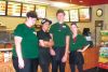 Some of the Subway crew (L to R) Jane Coveret, Rachel Hosseini (owner), Eric Lusk, and Penny Tanner at the end of a long day at the sandwich counter.