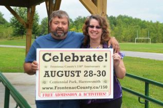  Dan Bell anc Pam Morey, Frontenac County 150th Anniversary event co-ordinators.