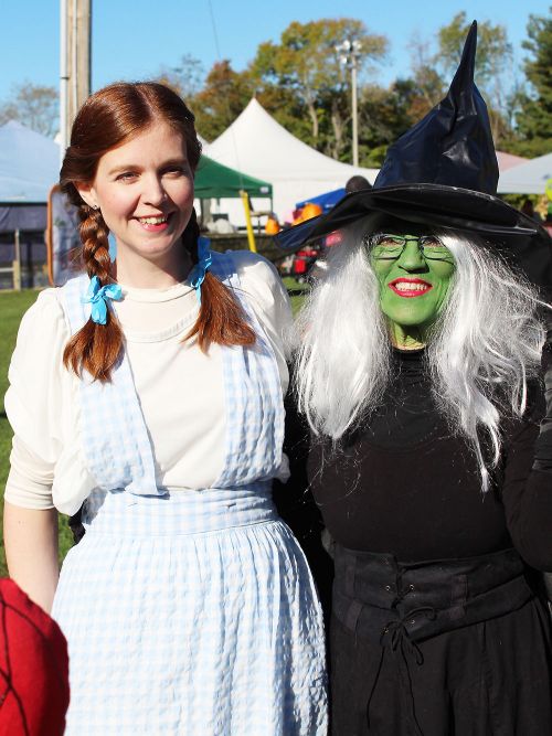 Haley Aitman as Dorothy and Donna Thompson as the Wicked Witch of the West personified the Wizard of Oz theme for this year’s Battersea Pumpkin Festival