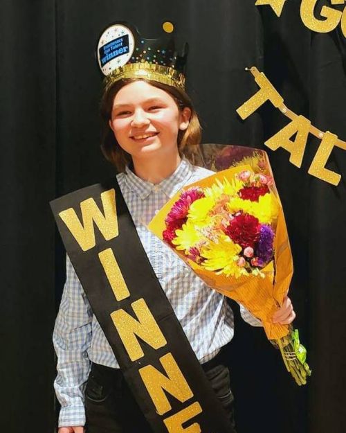 Aurora Davis, winner of the Frontenac's Got Talent contest held Friday, February 11. 2023