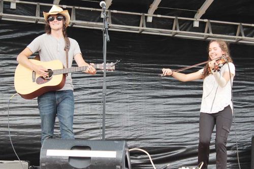 Jessica Wedden with Reilly Donnelly at the Parham Fair Saturday. Photo/Craig Bakay