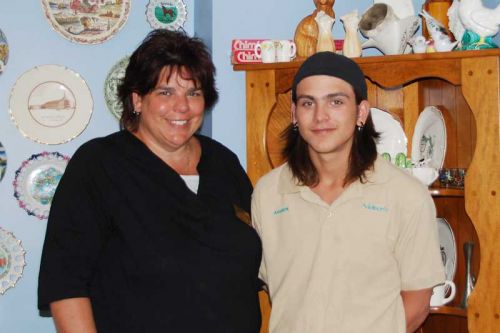 Melissa Evans, Proprietor, Addison’s Restaurant and her son Addison.