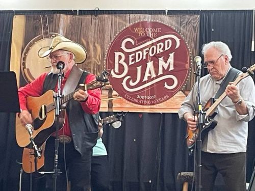 The musicians of the Beford Jam returned to Bedford Hall on April 10, 2022.