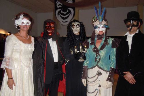 Just some of the 90 masked revelers at Community Living North Frontenac's first ever Masquerade Ball Fundraiser  