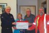 (L to R) Jon Roberts from Hydro One; Mayor Frances Smith; Bob Teal of the Hinchinbrooke Rec. Committee; and Barrie Stanbury from Hydro One posing with a ceremonial $10,000 Power Play Cheque at the Central Frontenac Township office on February 24.