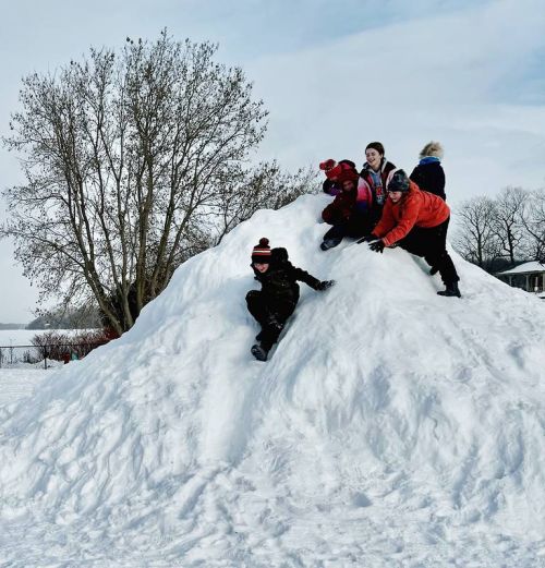 Winter fun at the Snow Social in Sydenham. Photo: Wilma Kenny