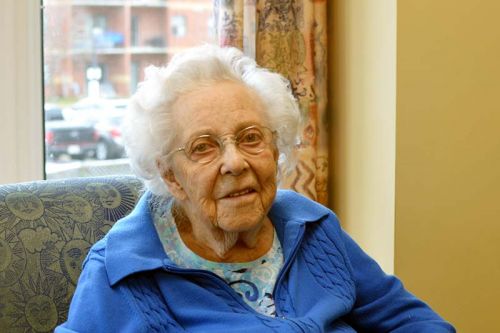 Jennie Cousineau at Fairmount Home last week