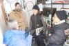 Sally Angle shares her knowledge of the K&amp;P Trail and railway at the Sharbot Lake caboose with Noah Scheinman, Adam Biehler and Allan Poon