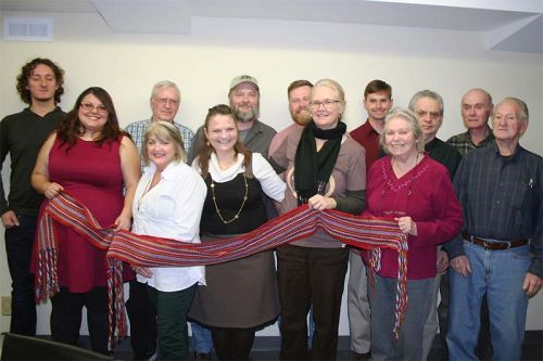 Organizer Candace Lloyd (third from left, front row) was pleased with the turnout for the Traditional Knowledge & Land Use workshop Saturday in Flinton.