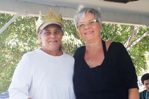Last year's Quen of the butter tart, Janet Ducharme, along with challenge organizer, Andrea Duggan