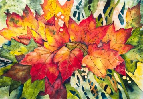 Watercolour by artist Cathy Owen, Red Dragon Studio