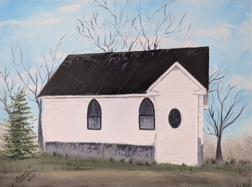 Painting of Original SLPentecostal Church by Carol Raymo