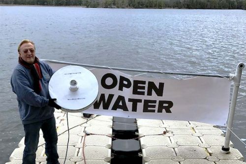 Rob Pasch with the Bubbler Buoy