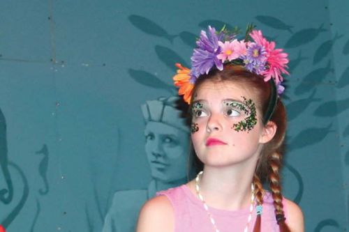 Sophie Newman as the Little Mermaid in Sharbot Lake this weekend